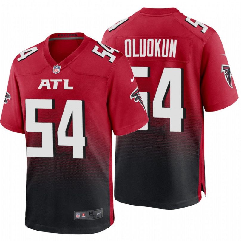 Men Atlanta Falcons 54 Foyesade Oluokun Nike Red Game NFL Jersey